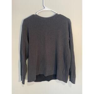 Nike ACG Shirt Mens XL Gray Dri-FIT Waffle Knit Thermal Long Sleeve Crewneck